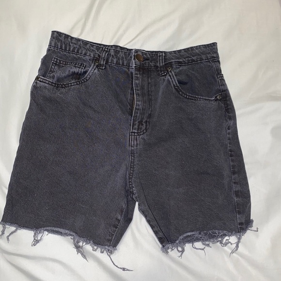 distressed biker shorts